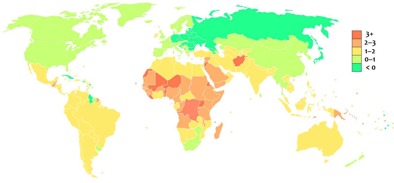 List of countries by population growth rate wiki everipedia