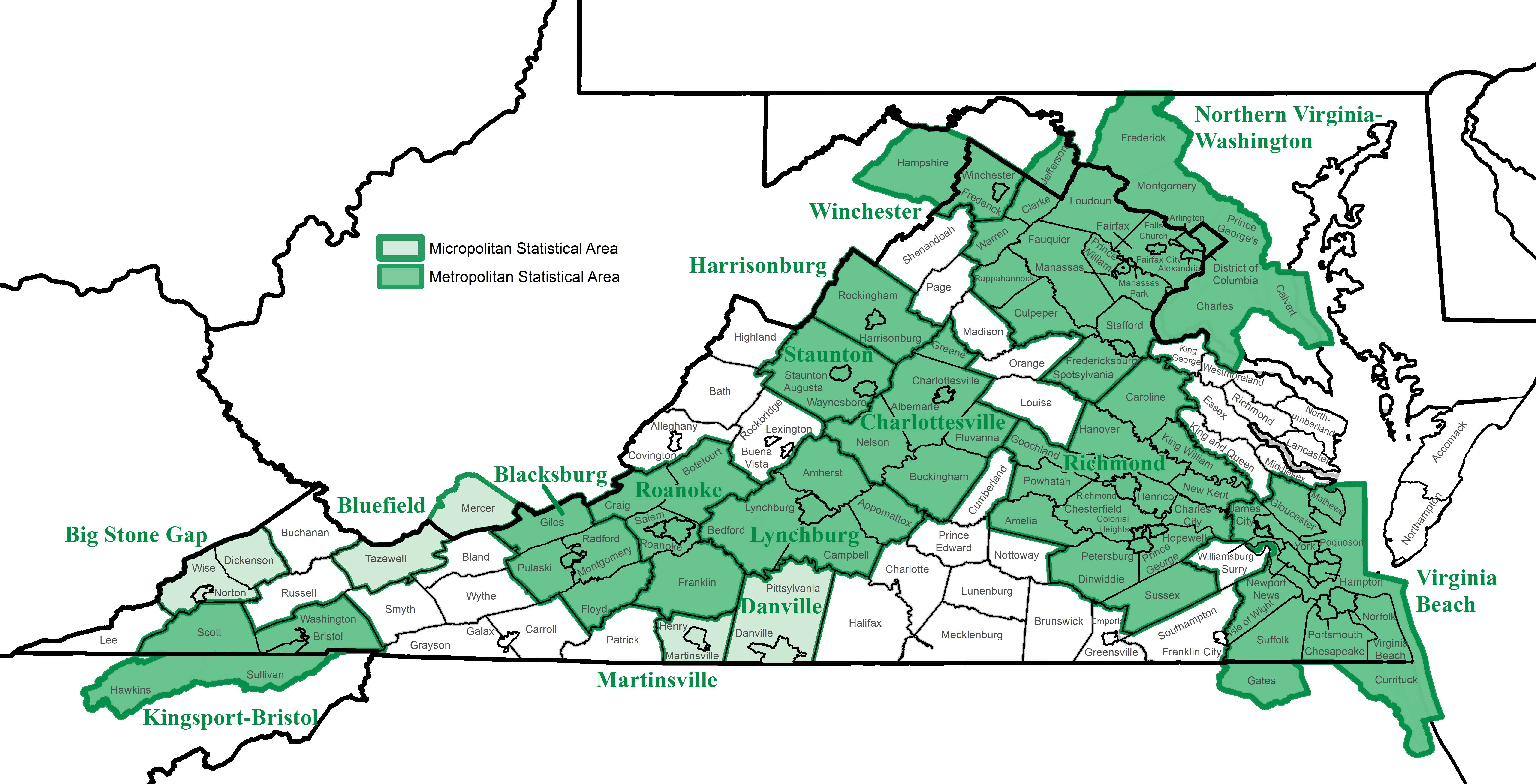 Virginia statistical areas Wiki Everipedia